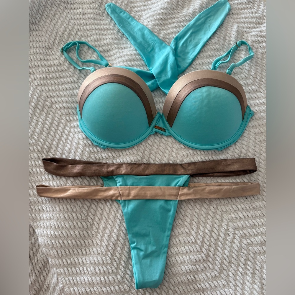 Beach Bunny Teal bathing suit